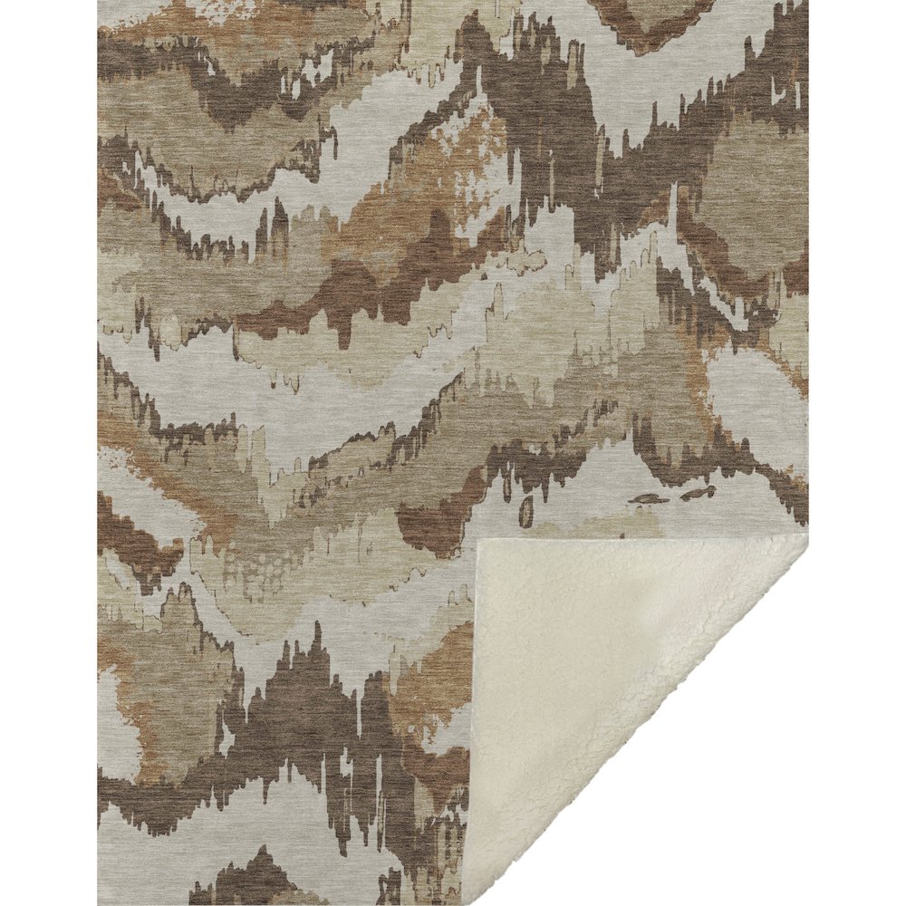 Premium Machine Washable ASB865 Chocolate 50" x 70" Sherpa Throw Blanket. Picture 1
