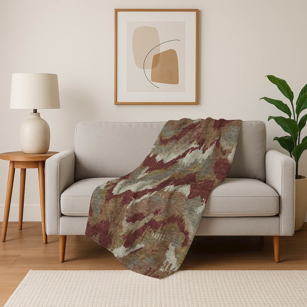 Premium Machine Washable ASB865 Paprika 50" x 70" Sherpa Throw Blanket. Picture 5