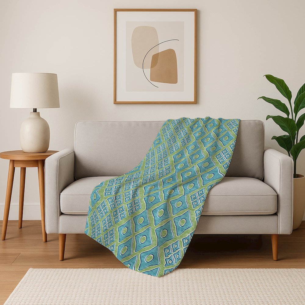 Premium Machine Washable ASB866 Aloe 50" x 70" Sherpa Throw Blanket. Picture 5