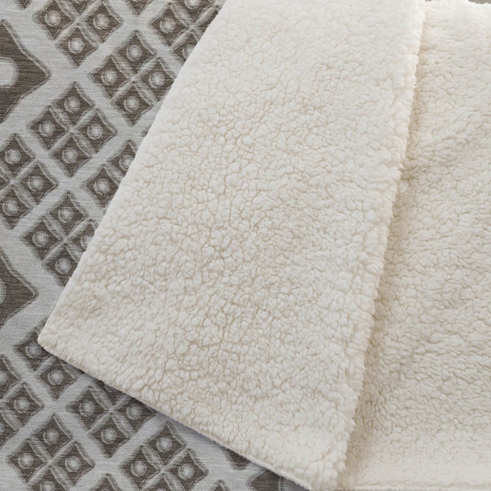 Premium Machine Washable ASB866 Brown 50" x 70" Sherpa Throw Blanket. Picture 2