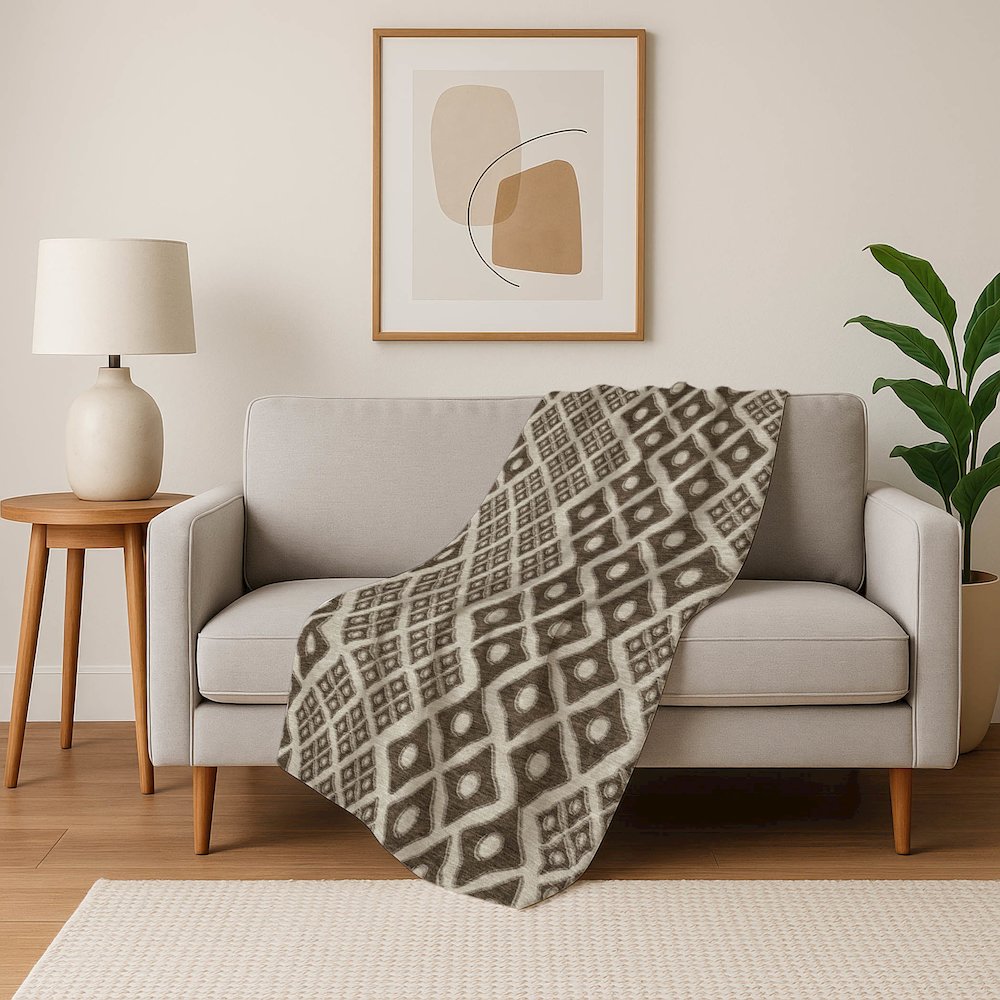 Premium Machine Washable ASB866 Brown 50" x 70" Sherpa Throw Blanket. Picture 5