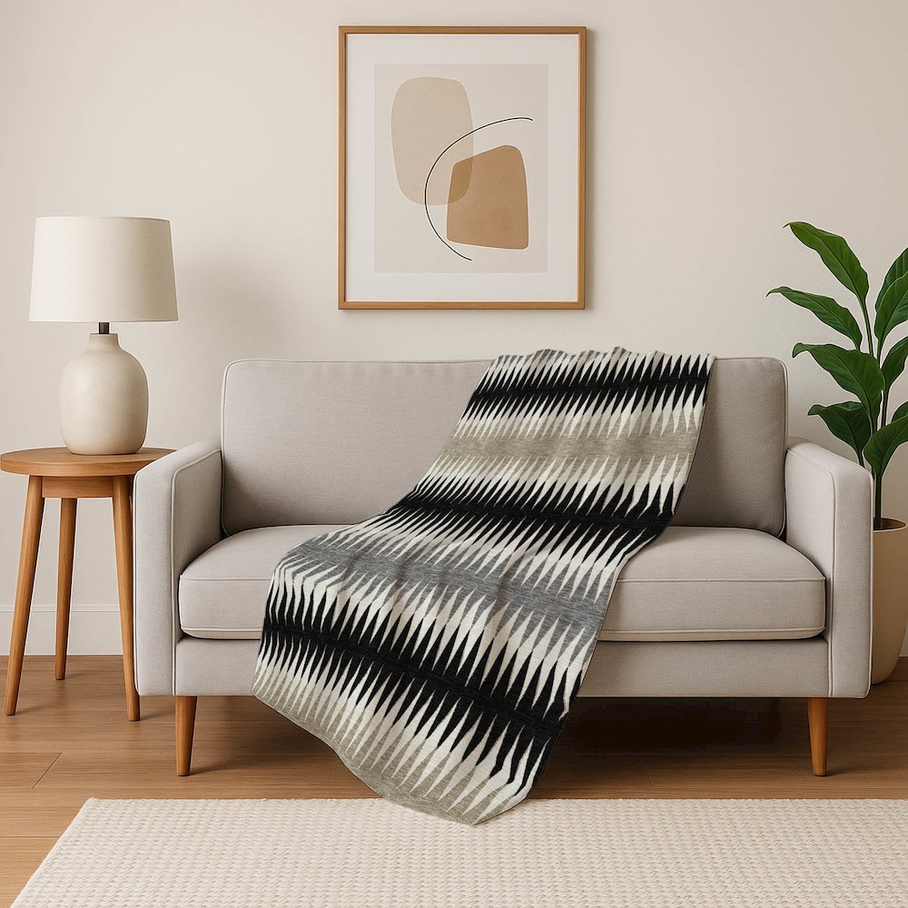 Premium Machine Washable ASB867 Black 50" x 70" Sherpa Throw Blanket. Picture 5