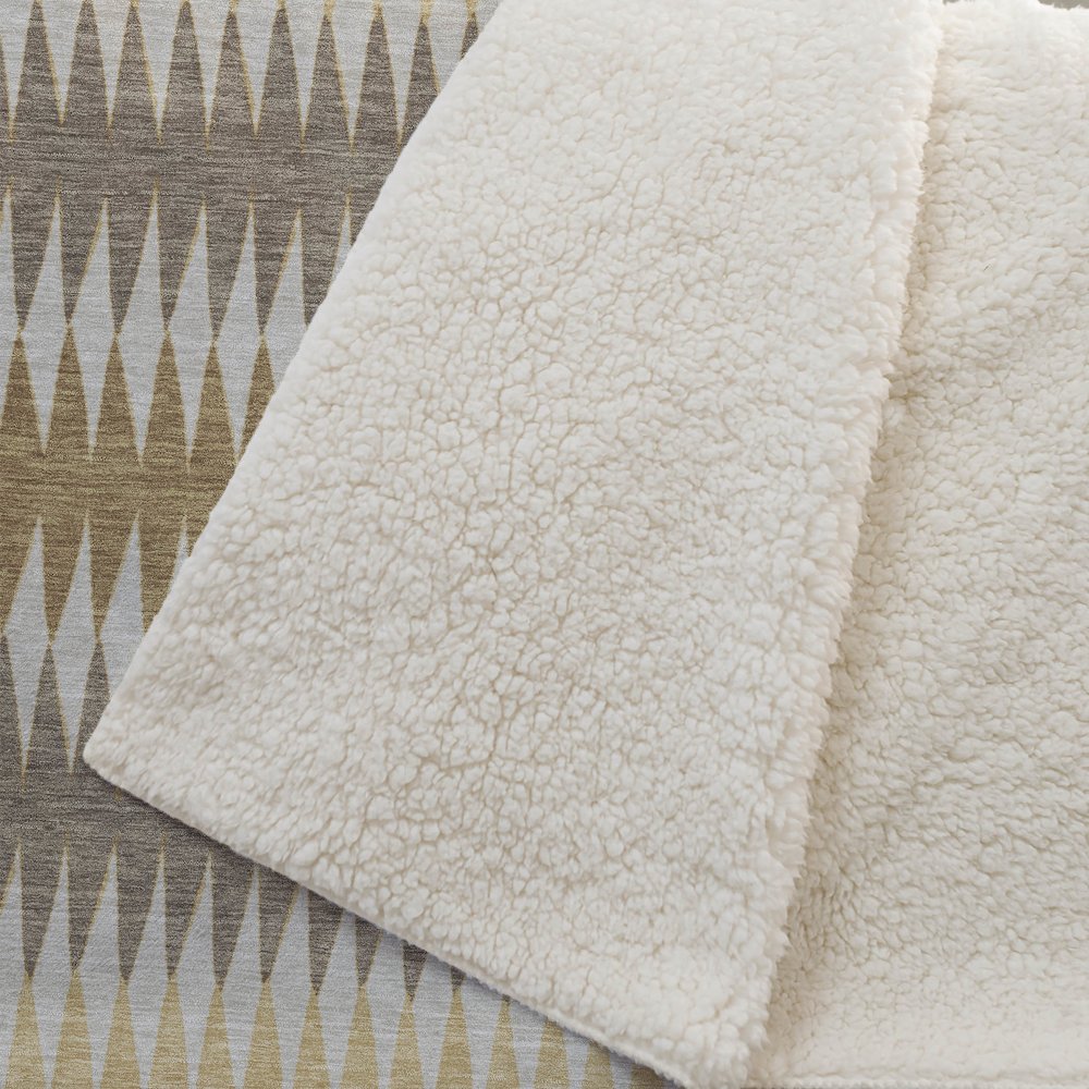 Premium Machine Washable ASB867 Chocolate 50" x 70" Sherpa Throw Blanket. Picture 2