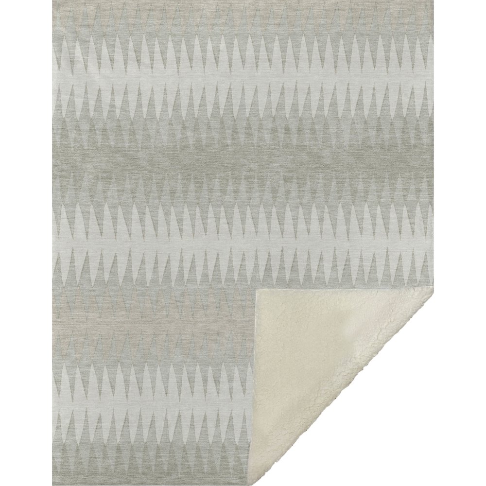 Premium Machine Washable ASB867 Ivory 50" x 70" Sherpa Throw Blanket. Picture 1