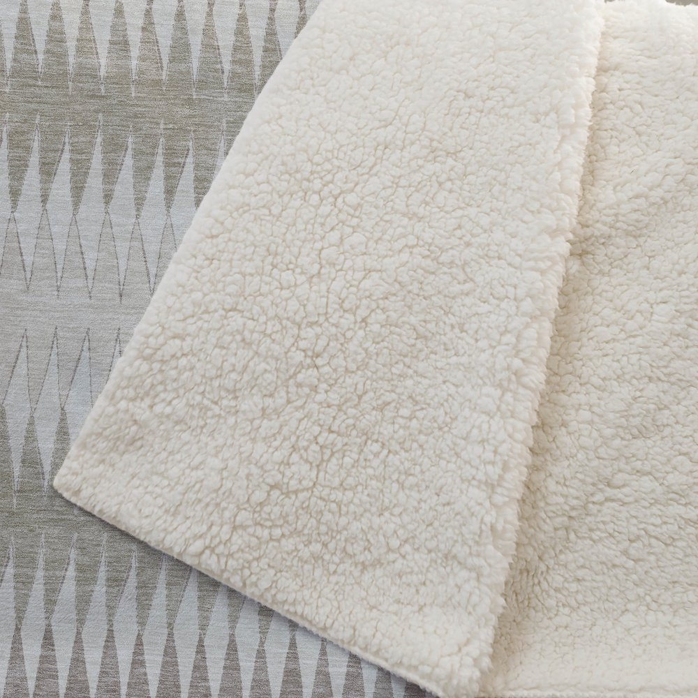 Premium Machine Washable ASB867 Taupe 50" x 70" Sherpa Throw Blanket. Picture 2