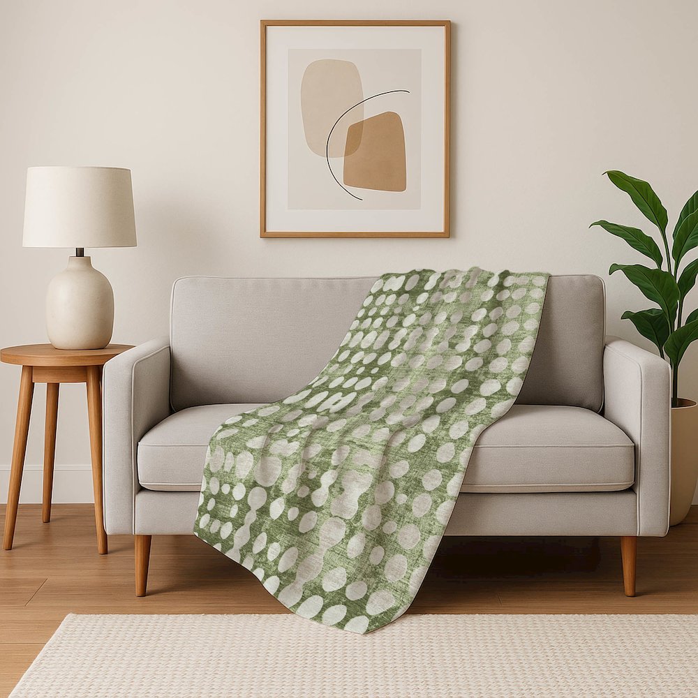 Premium Machine Washable ASB869 Aloe 50" x 70" Sherpa Throw Blanket. Picture 5