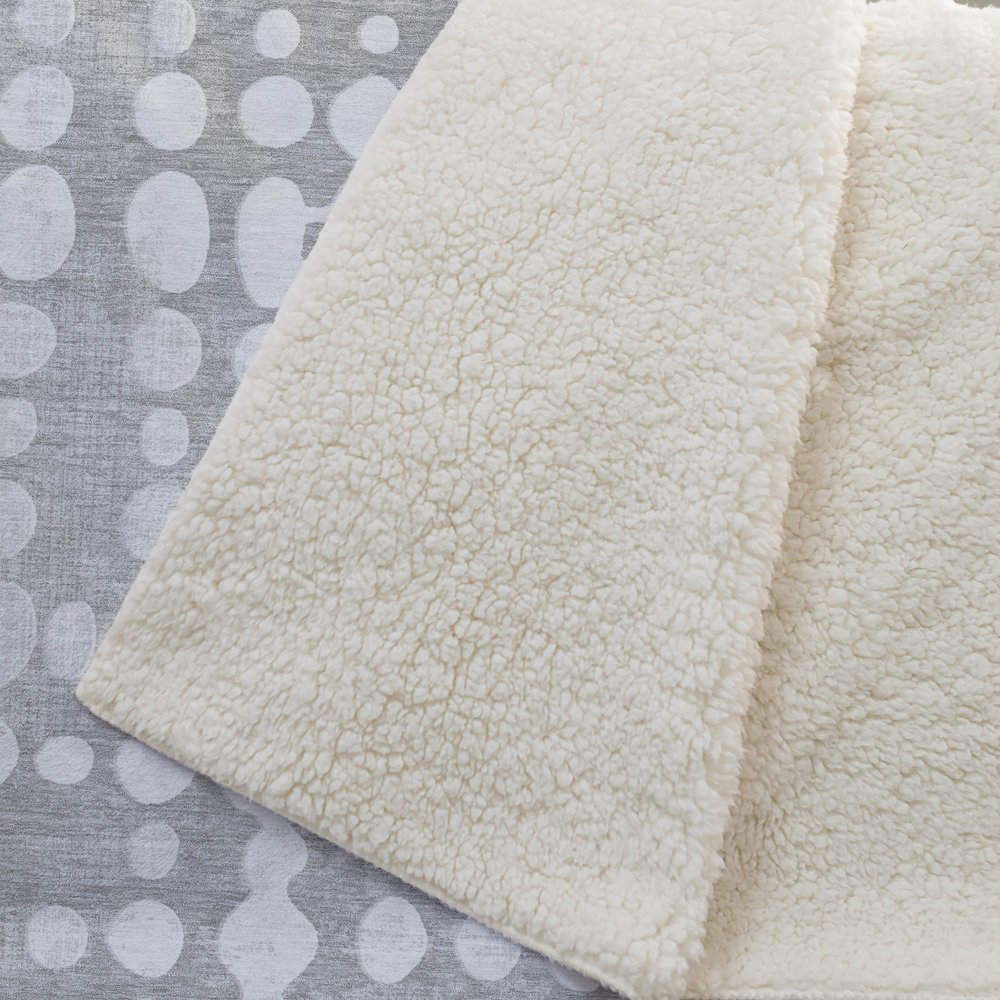 Premium Machine Washable ASB869 Gray 50" x 70" Sherpa Throw Blanket. Picture 2