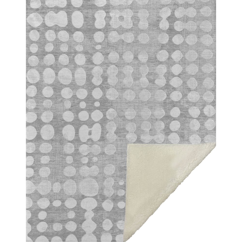 Premium Machine Washable ASB869 Gray 50" x 70" Sherpa Throw Blanket. Picture 1