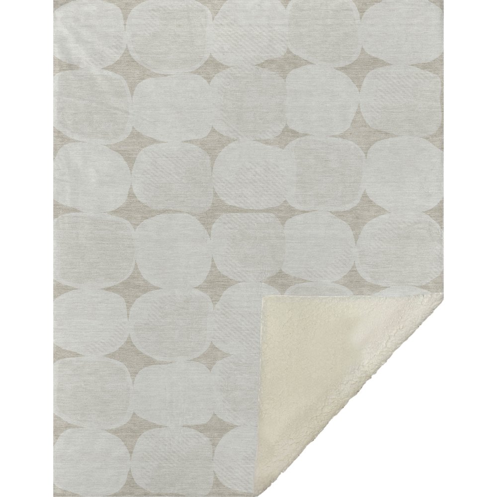 Premium Machine Washable ASB870 Beige 50" x 70" Sherpa Throw Blanket. Picture 1