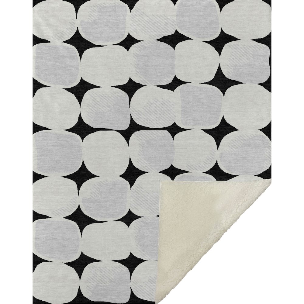 Premium Machine Washable ASB870 Black 50" x 70" Sherpa Throw Blanket. Picture 1