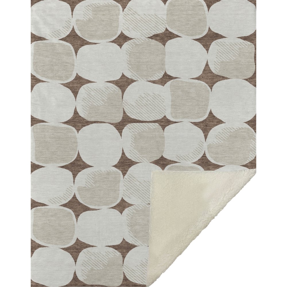 Premium Machine Washable ASB870 Brown 50" x 70" Sherpa Throw Blanket. Picture 1