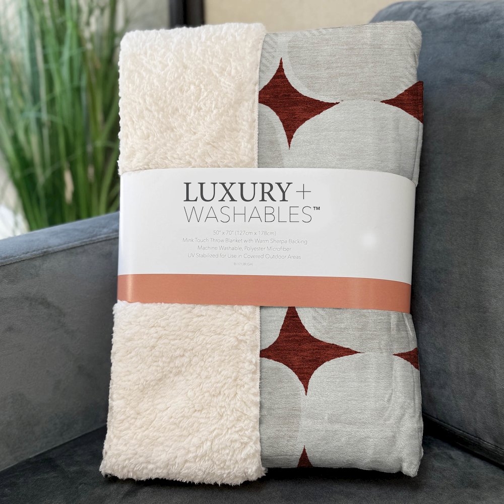 Premium Machine Washable ASB870 Burgundy 50" x 70" Sherpa Throw Blanket. Picture 3