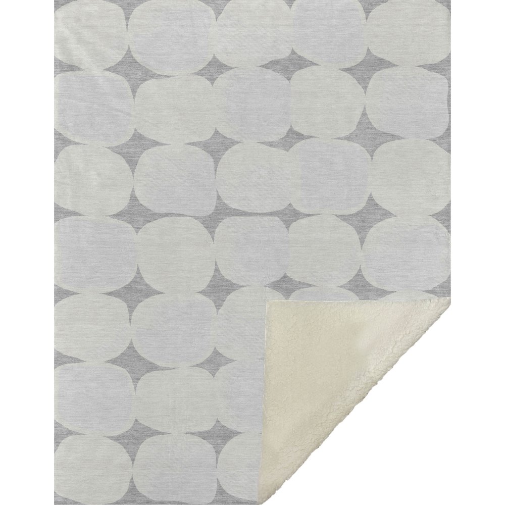 Premium Machine Washable ASB870 Gray 50" x 70" Sherpa Throw Blanket. Picture 1