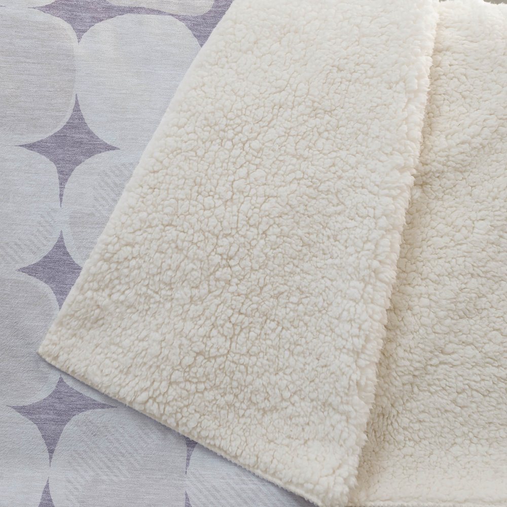 Premium Machine Washable ASB870 Lavender 50" x 70" Sherpa Throw Blanket. Picture 2