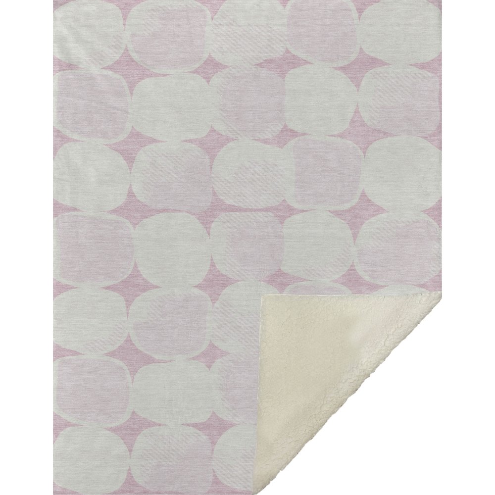 Premium Machine Washable ASB870 Pink 50" x 70" Sherpa Throw Blanket. Picture 1