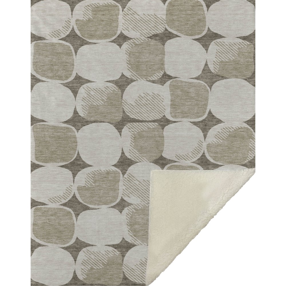 Premium Machine Washable ASB870 Taupe 50" x 70" Sherpa Throw Blanket. Picture 1