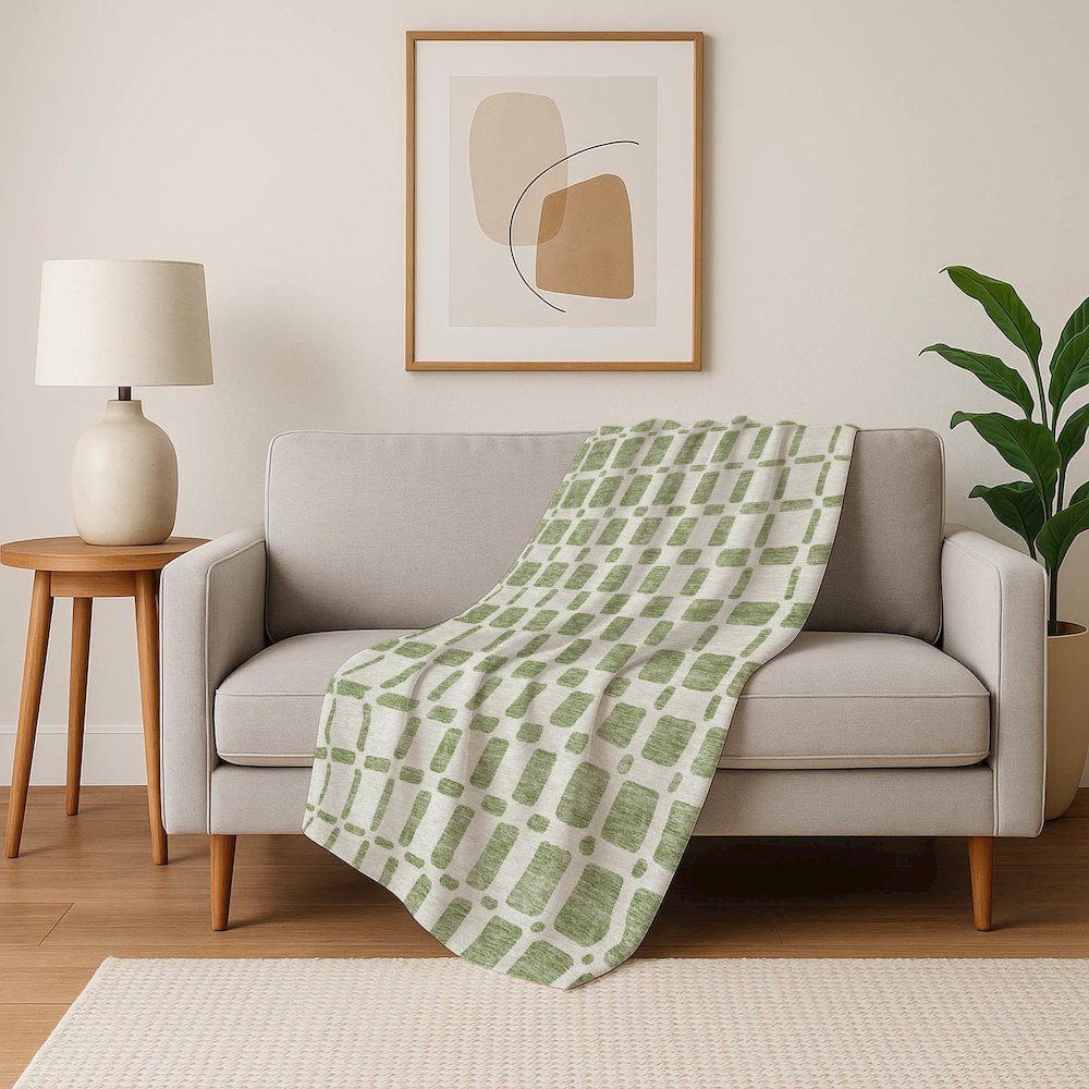 Premium Machine Washable ASB871 Aloe 50" x 70" Sherpa Throw Blanket. Picture 5