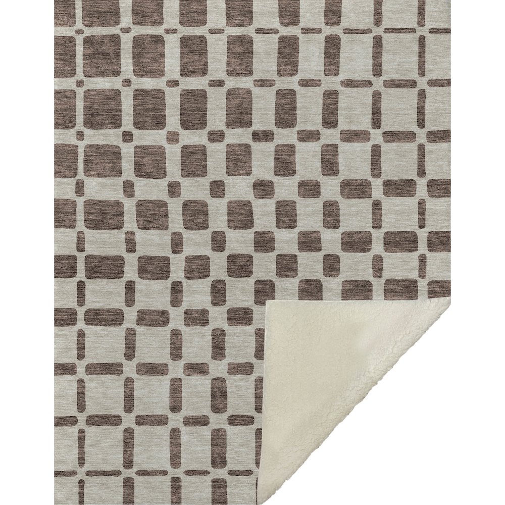 Premium Machine Washable ASB871 Brown 50" x 70" Sherpa Throw Blanket. Picture 1