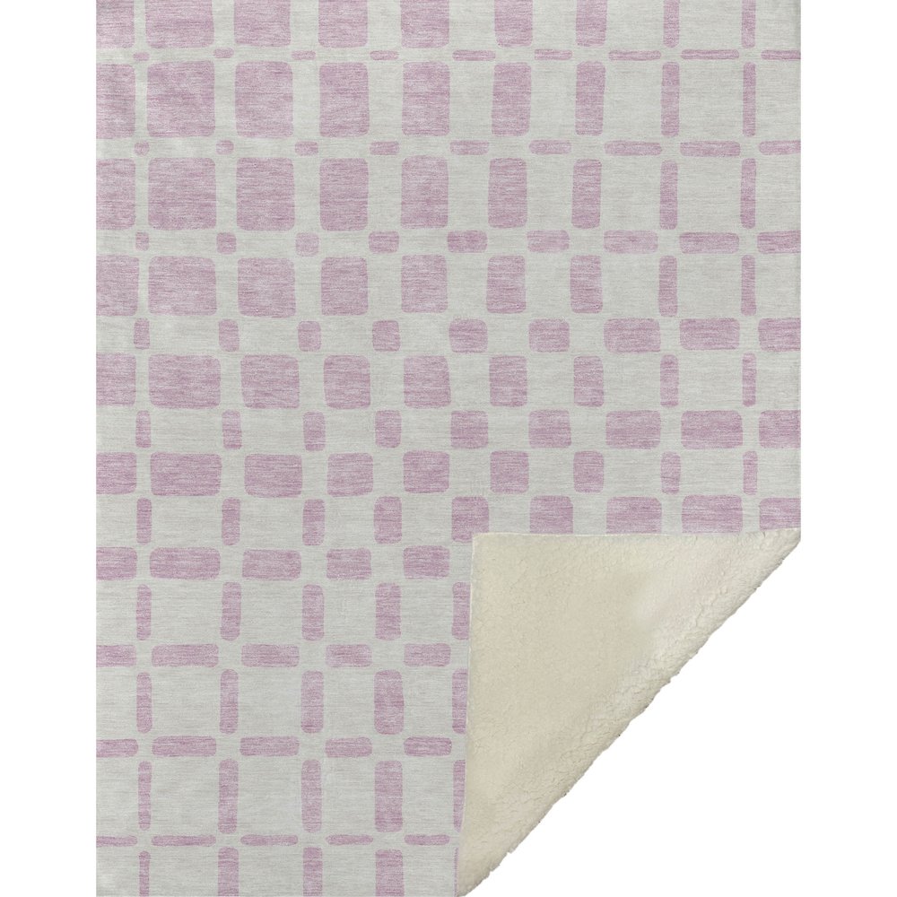 Premium Machine Washable ASB871 Pink 50" x 70" Sherpa Throw Blanket. Picture 1
