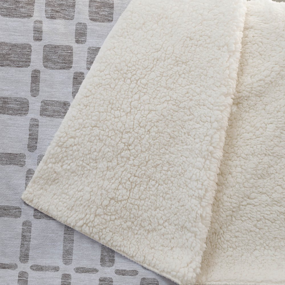 Premium Machine Washable ASB871 Taupe 50" x 70" Sherpa Throw Blanket. Picture 2