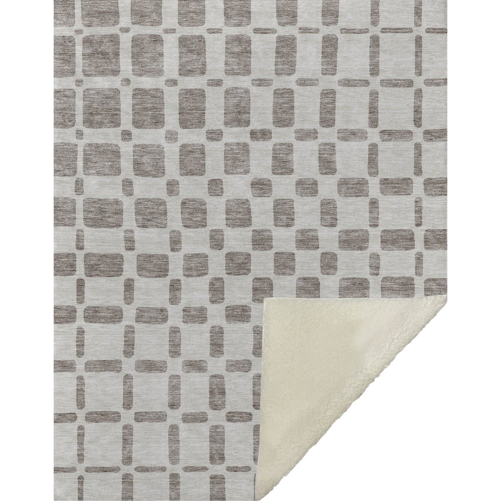 Premium Machine Washable ASB871 Taupe 50" x 70" Sherpa Throw Blanket. Picture 1