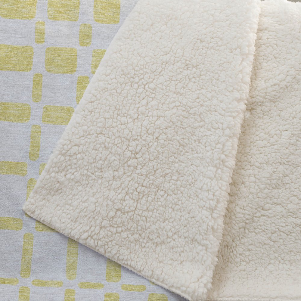 Premium Machine Washable ASB871 Yellow 50" x 70" Sherpa Throw Blanket. Picture 2