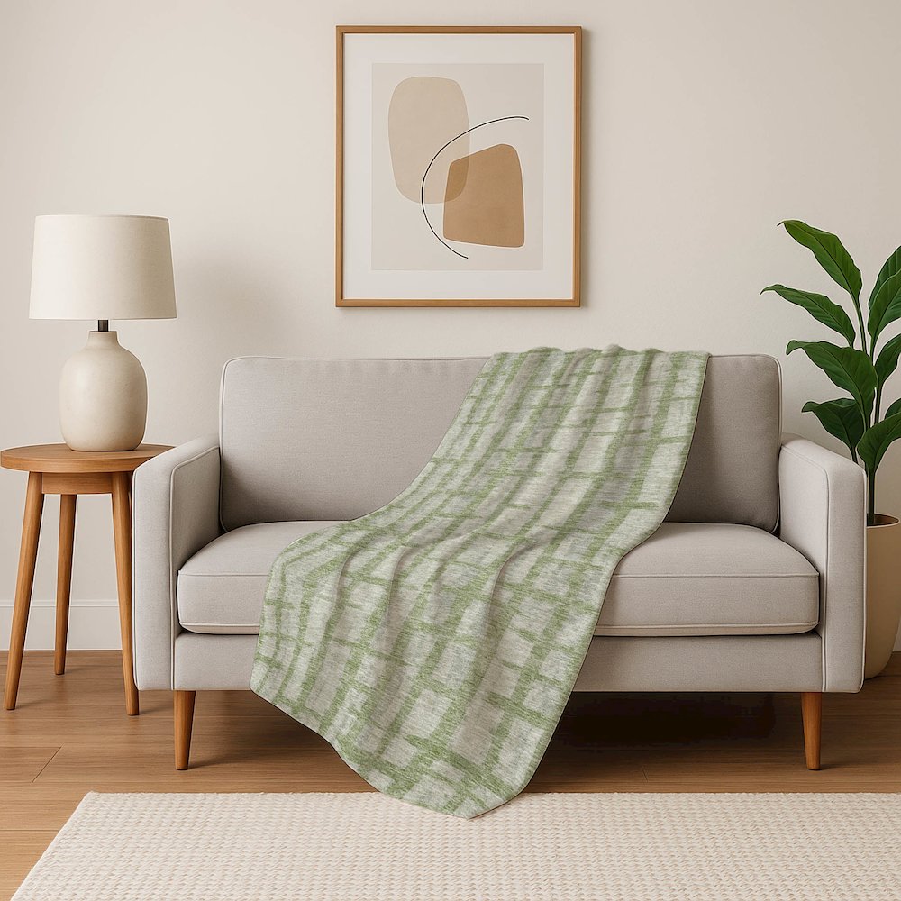 Premium Machine Washable ASB872 Aloe 50" x 70" Sherpa Throw Blanket. Picture 5