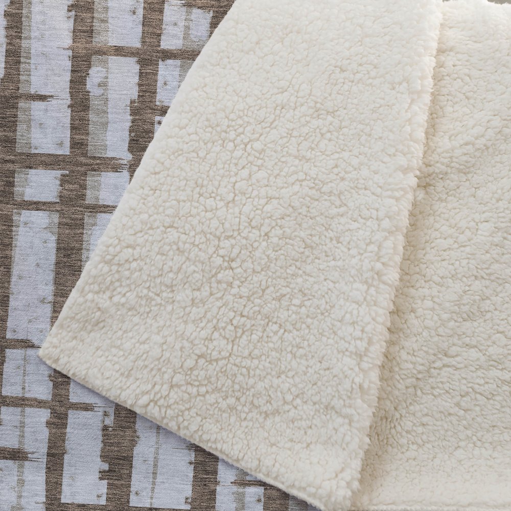 Premium Machine Washable ASB872 Chocolate 50" x 70" Sherpa Throw Blanket. Picture 2