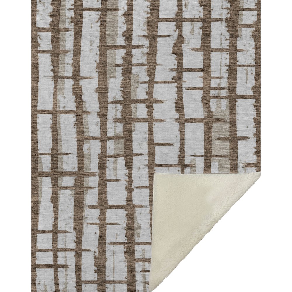 Premium Machine Washable ASB872 Chocolate 50" x 70" Sherpa Throw Blanket. Picture 1