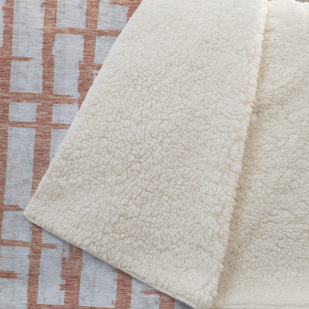 Premium Machine Washable ASB872 Coral 50" x 70" Sherpa Throw Blanket. Picture 2