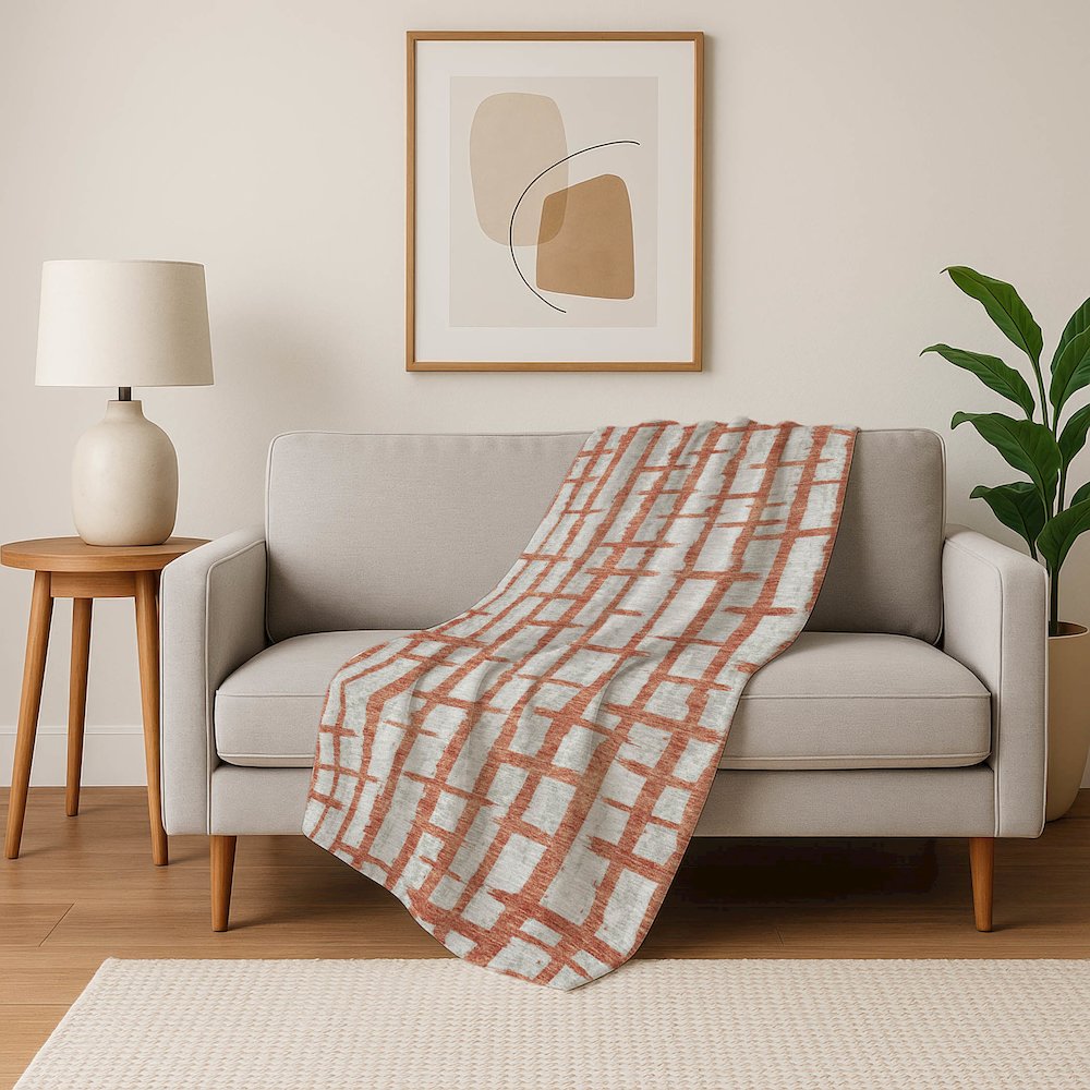 Premium Machine Washable ASB872 Coral 50" x 70" Sherpa Throw Blanket. Picture 5