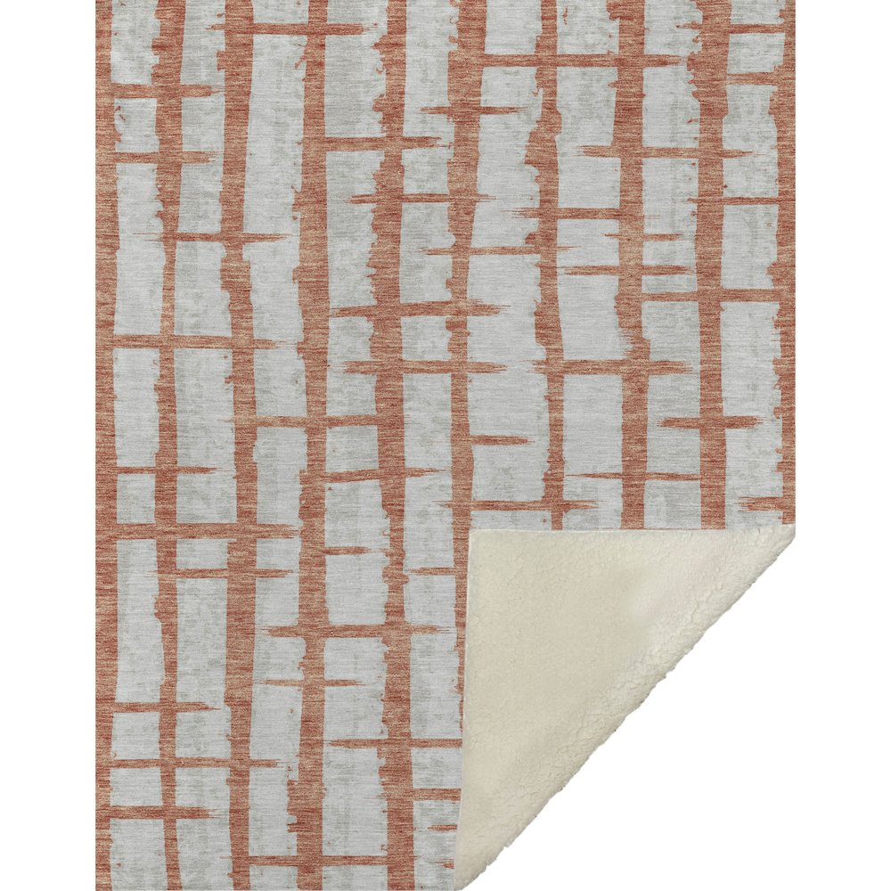Premium Machine Washable ASB872 Coral 50" x 70" Sherpa Throw Blanket. Picture 1