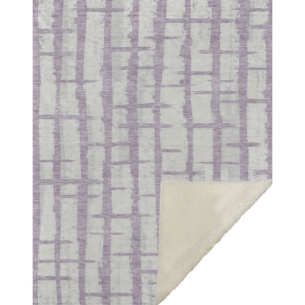 Premium Machine Washable ASB872 Lavender 50" x 70" Sherpa Throw Blanket. Picture 1