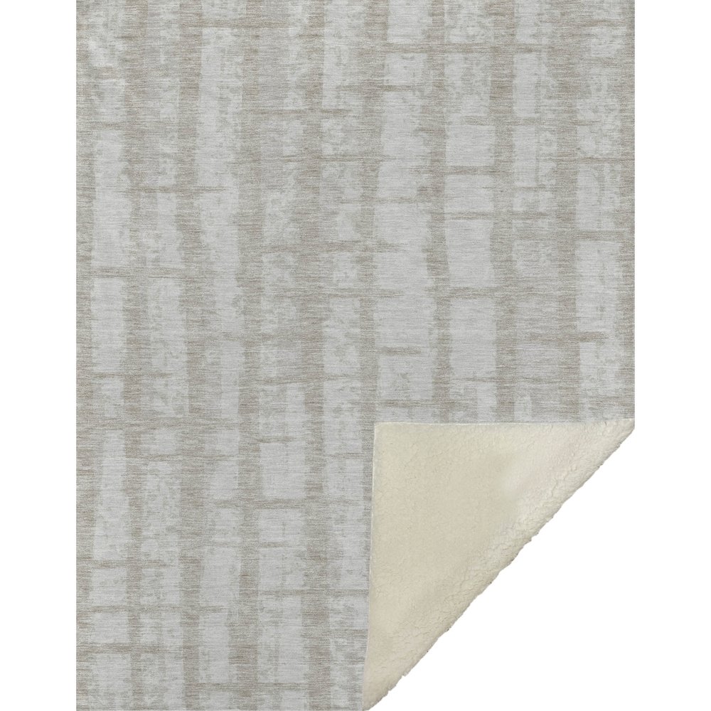 Premium Machine Washable ASB872 Taupe 50" x 70" Sherpa Throw Blanket. Picture 1
