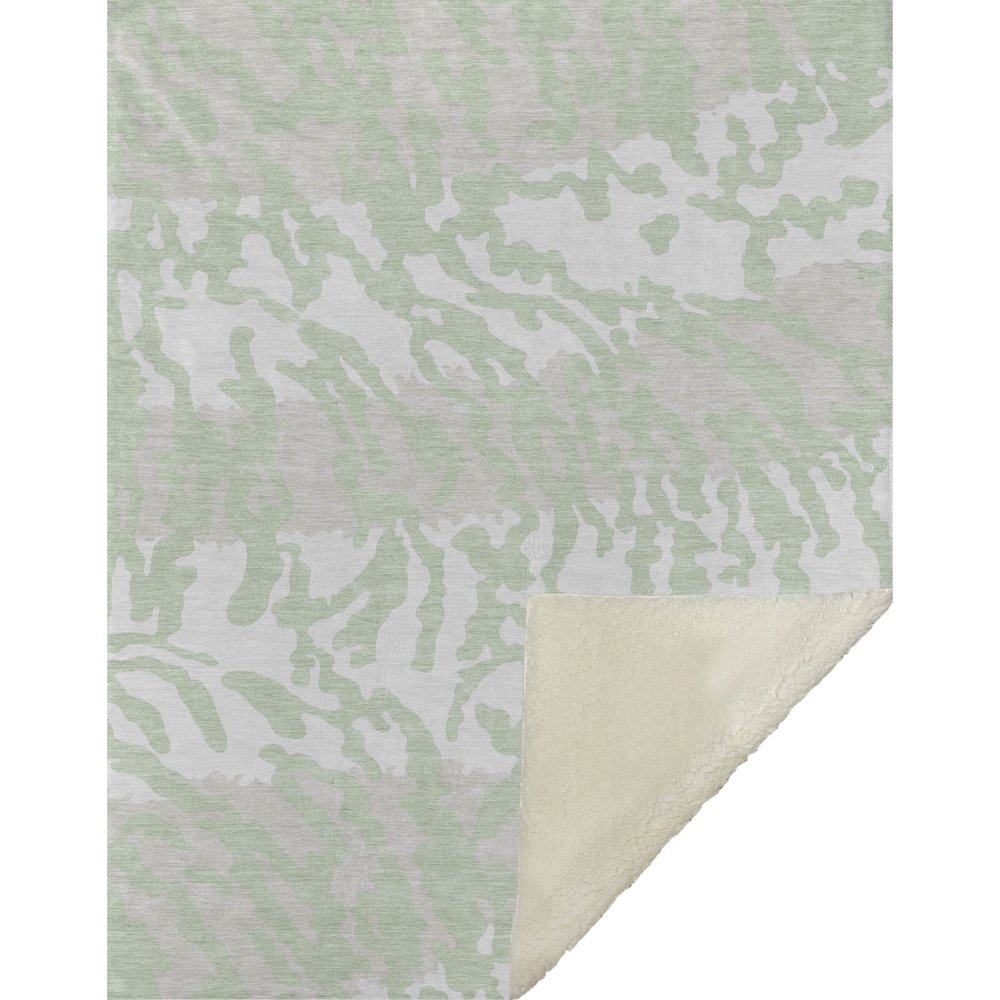Premium Machine Washable ASB873 Aloe 50" x 70" Sherpa Throw Blanket. Picture 1