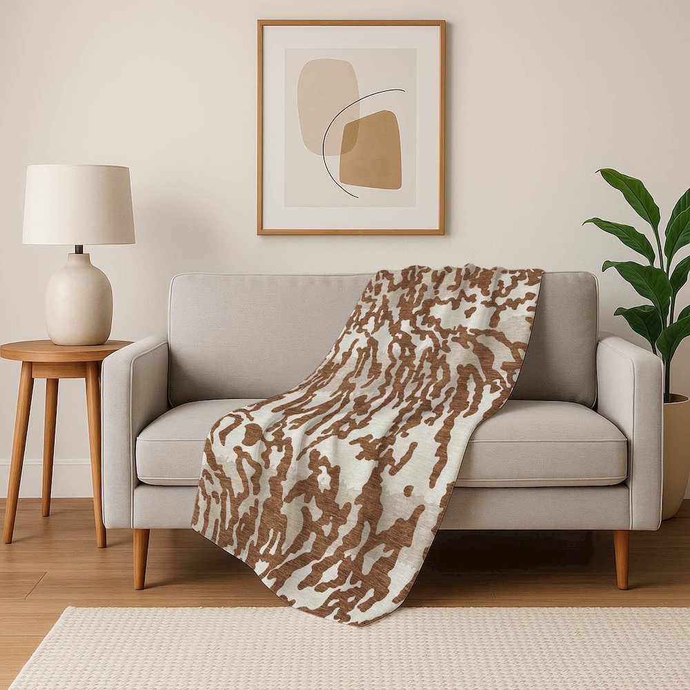 Premium Machine Washable ASB873 Paprika 50" x 70" Sherpa Throw Blanket. Picture 5