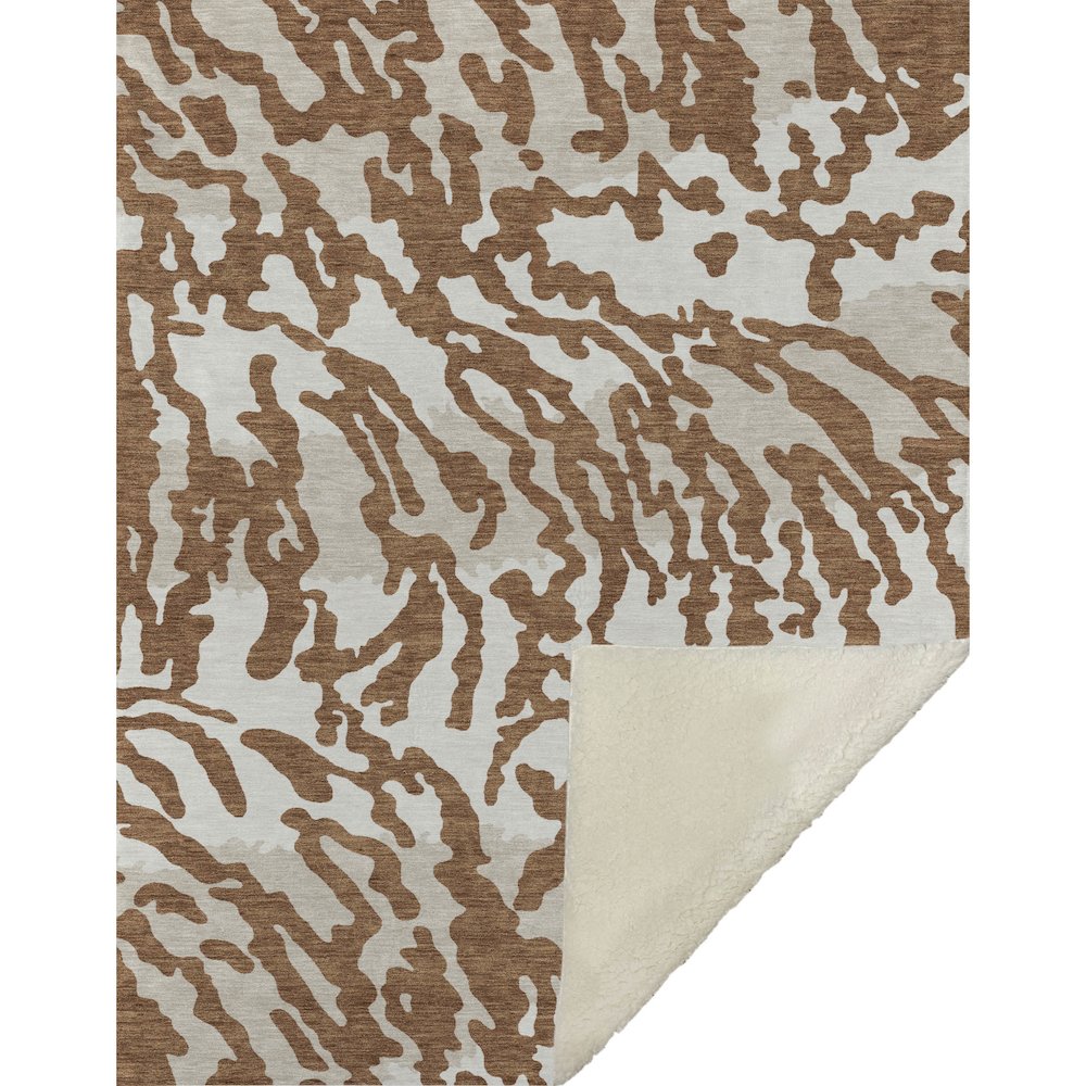 Premium Machine Washable ASB873 Paprika 50" x 70" Sherpa Throw Blanket. Picture 1