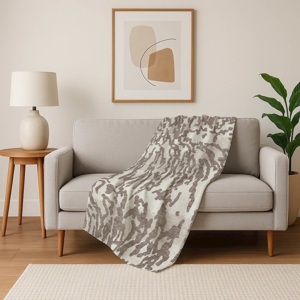 Premium Machine Washable ASB873 Taupe 50" x 70" Sherpa Throw Blanket. Picture 5
