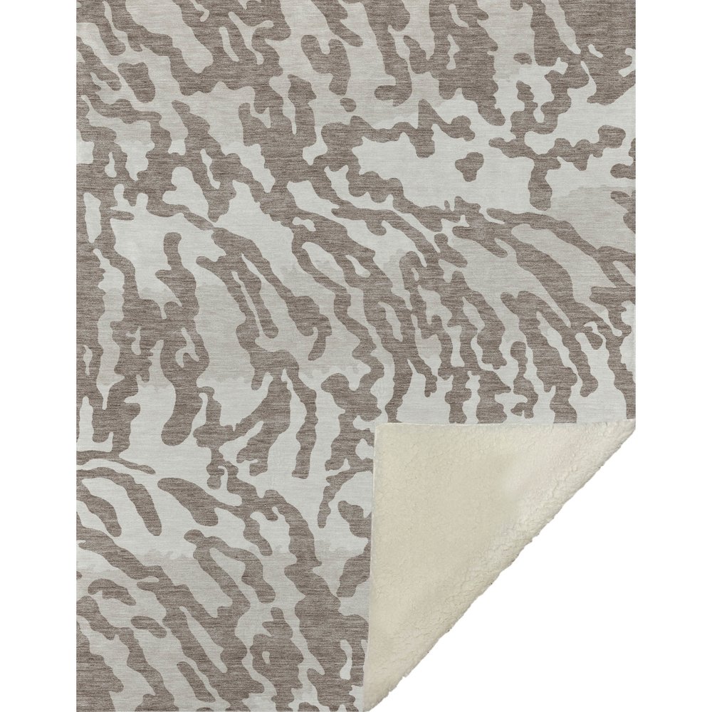 Premium Machine Washable ASB873 Taupe 50" x 70" Sherpa Throw Blanket. Picture 1