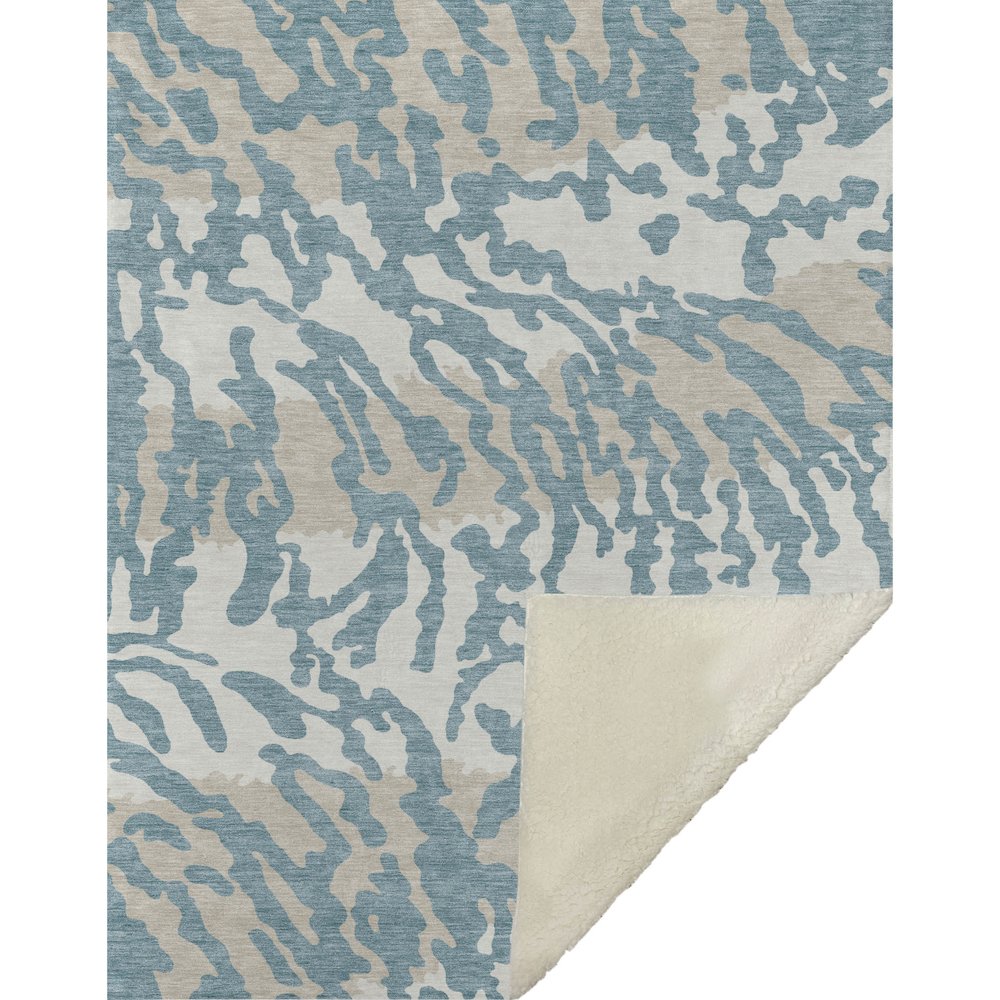 Premium Machine Washable ASB873 Teal 50" x 70" Sherpa Throw Blanket. Picture 1