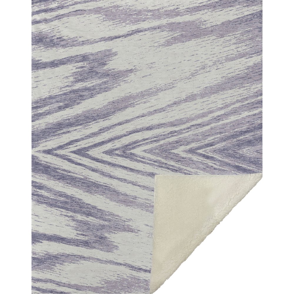 Premium Machine Washable ASB876 Lavender 50" x 70" Sherpa Throw Blanket. Picture 1