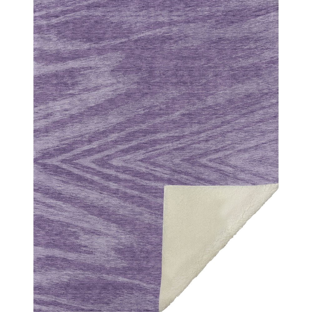 Premium Machine Washable ASB876 Purple 50" x 70" Sherpa Throw Blanket. Picture 1