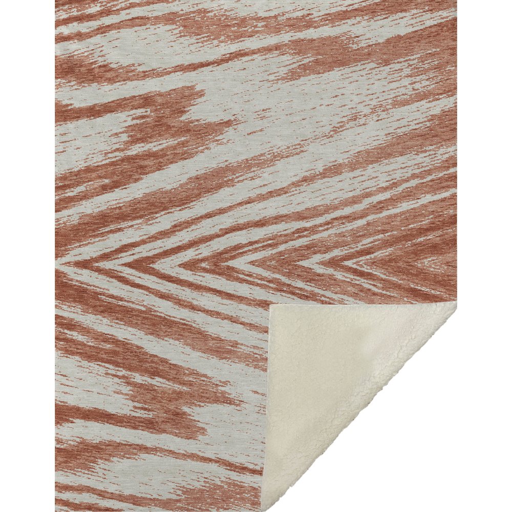 Premium Machine Washable ASB876 Salmon 50" x 70" Sherpa Throw Blanket. Picture 1