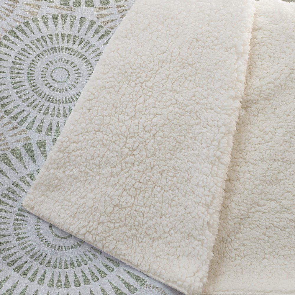 Premium Machine Washable ASB877 Aloe 50" x 70" Sherpa Throw Blanket. Picture 2