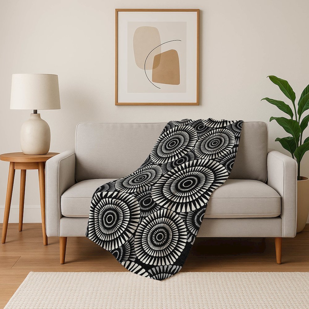 Premium Machine Washable ASB877 Black 50" x 70" Sherpa Throw Blanket. Picture 5