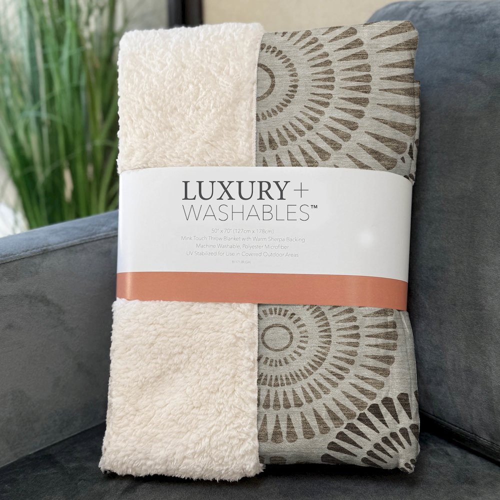 Premium Machine Washable ASB877 Brown 50" x 70" Sherpa Throw Blanket. Picture 3