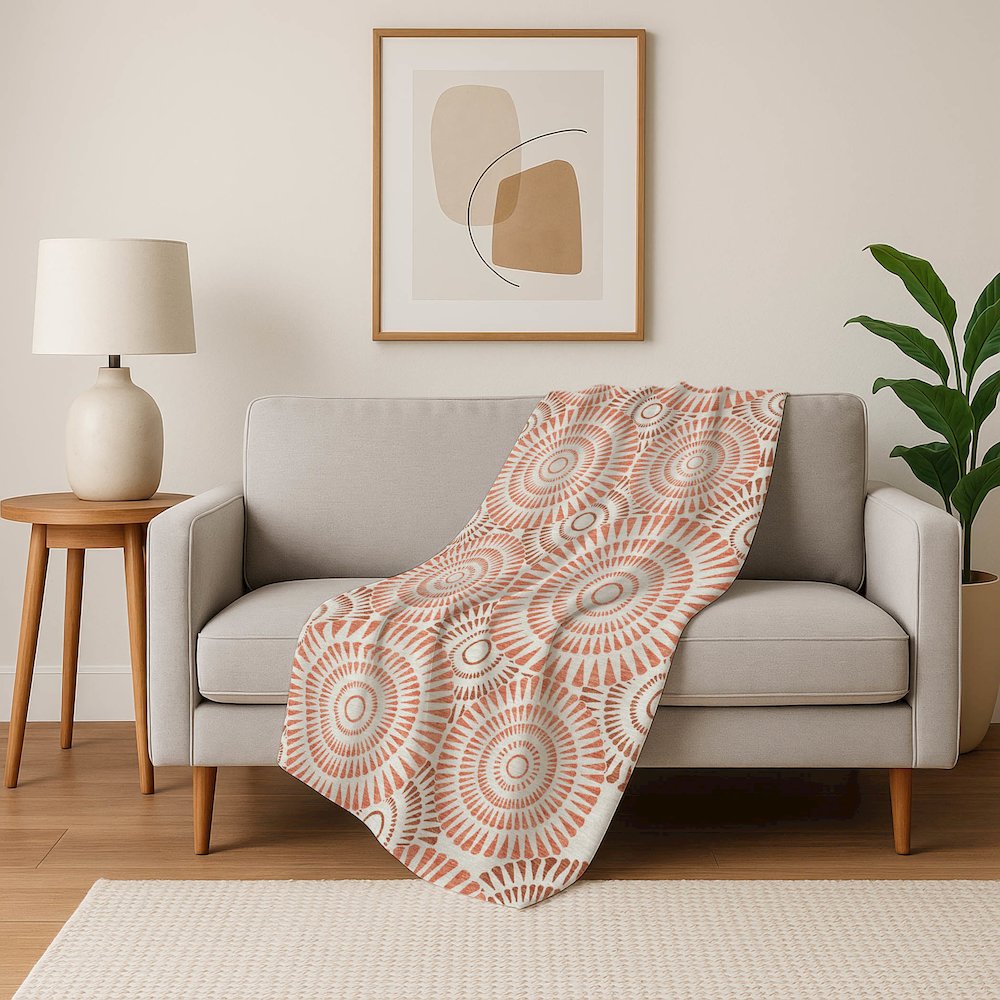 Premium Machine Washable ASB877 Coral 50" x 70" Sherpa Throw Blanket. Picture 5