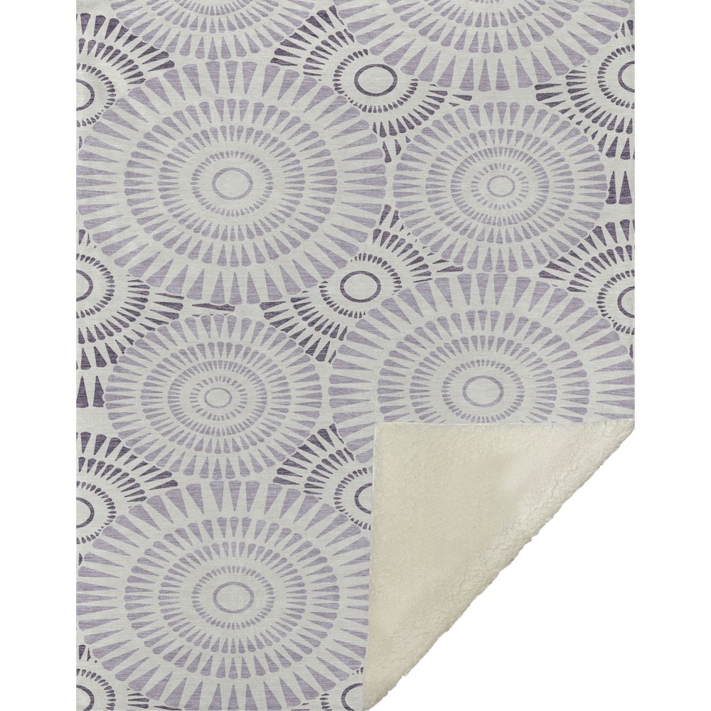Premium Machine Washable ASB877 Lavender 50" x 70" Sherpa Throw Blanket. Picture 1