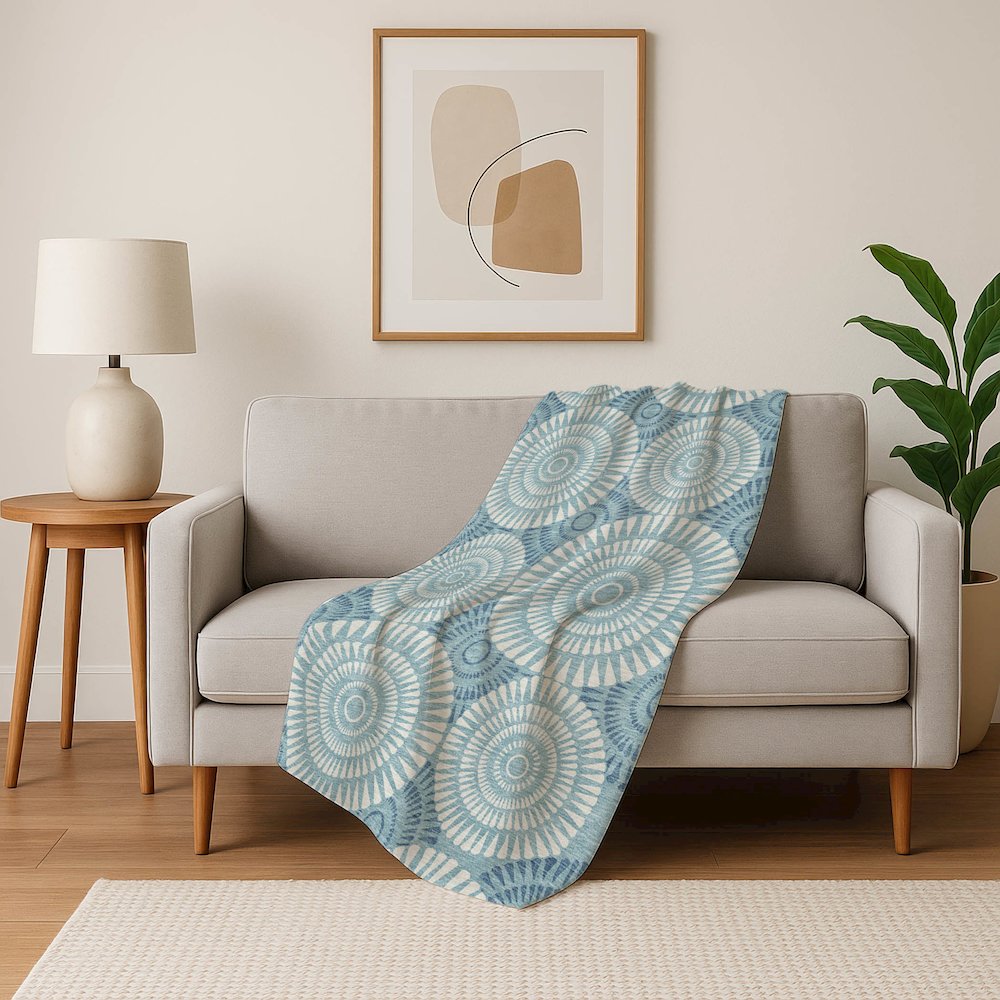 Premium Machine Washable ASB877 Teal 50" x 70" Sherpa Throw Blanket. Picture 5