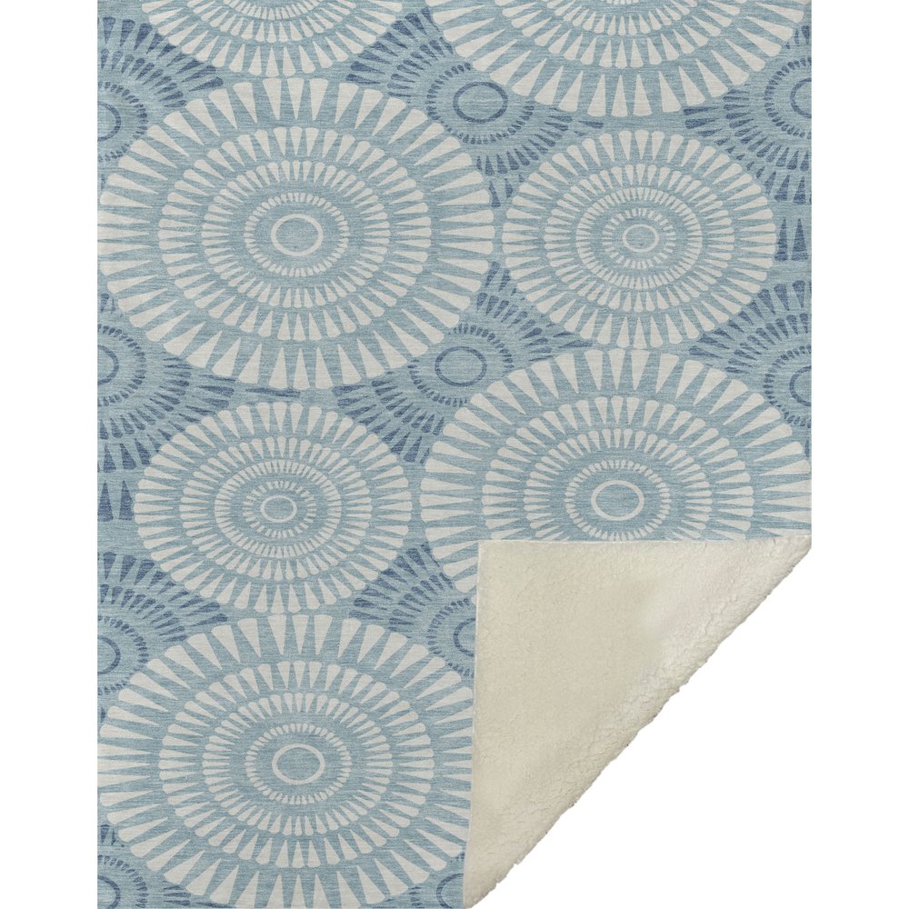 Premium Machine Washable ASB877 Teal 50" x 70" Sherpa Throw Blanket. Picture 1
